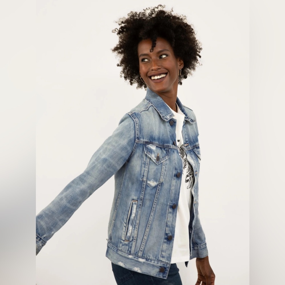 ABLE Merly Denim Distressed Jacket